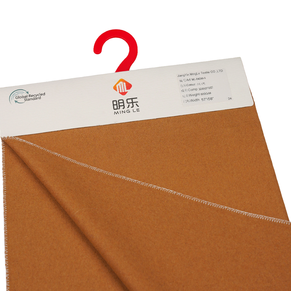 30% Bulu, 60% Poliester, 10% Gentian Lain, 680G/M, Gandum Perang, Fabrik Salutan Melton, ML-04096-5