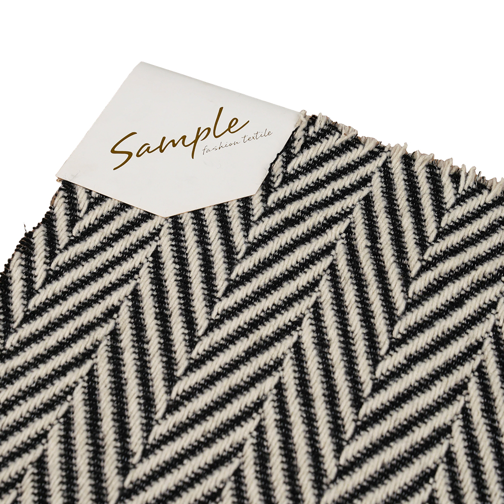 100% lain, 720G/M, Klasik Hitam Dan Putih, Benang Tweed, ML-70230021-22090