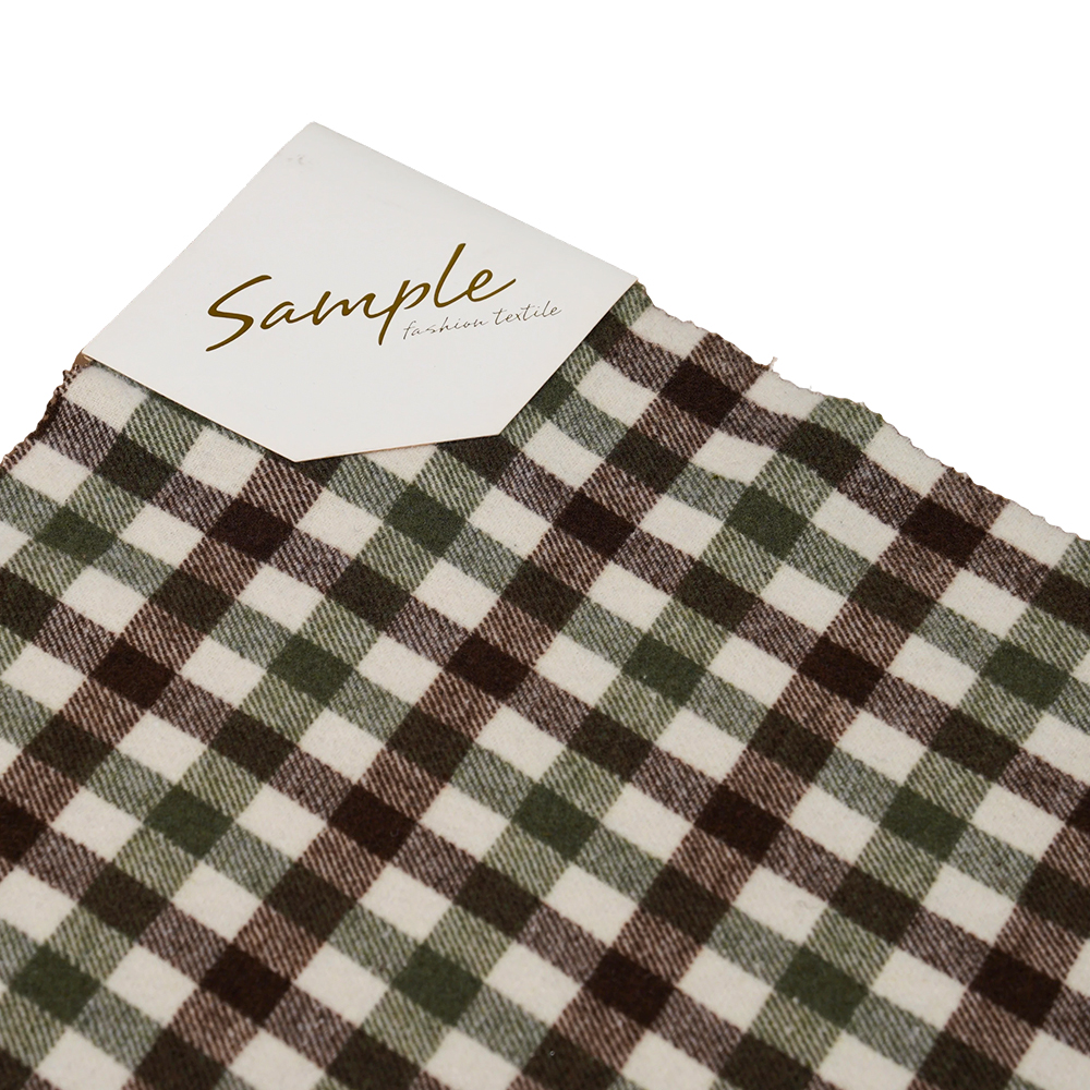 100% lain, 410G/M Hijau, Coklat Dan Putih, Benang Tweed, ML-701234