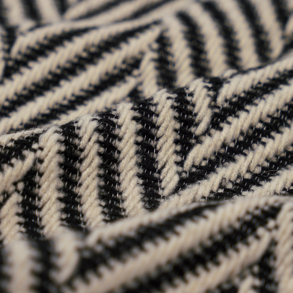 100% lain, 720G/M, Klasik Hitam Dan Putih, Benang Tweed, ML-70230021-22090