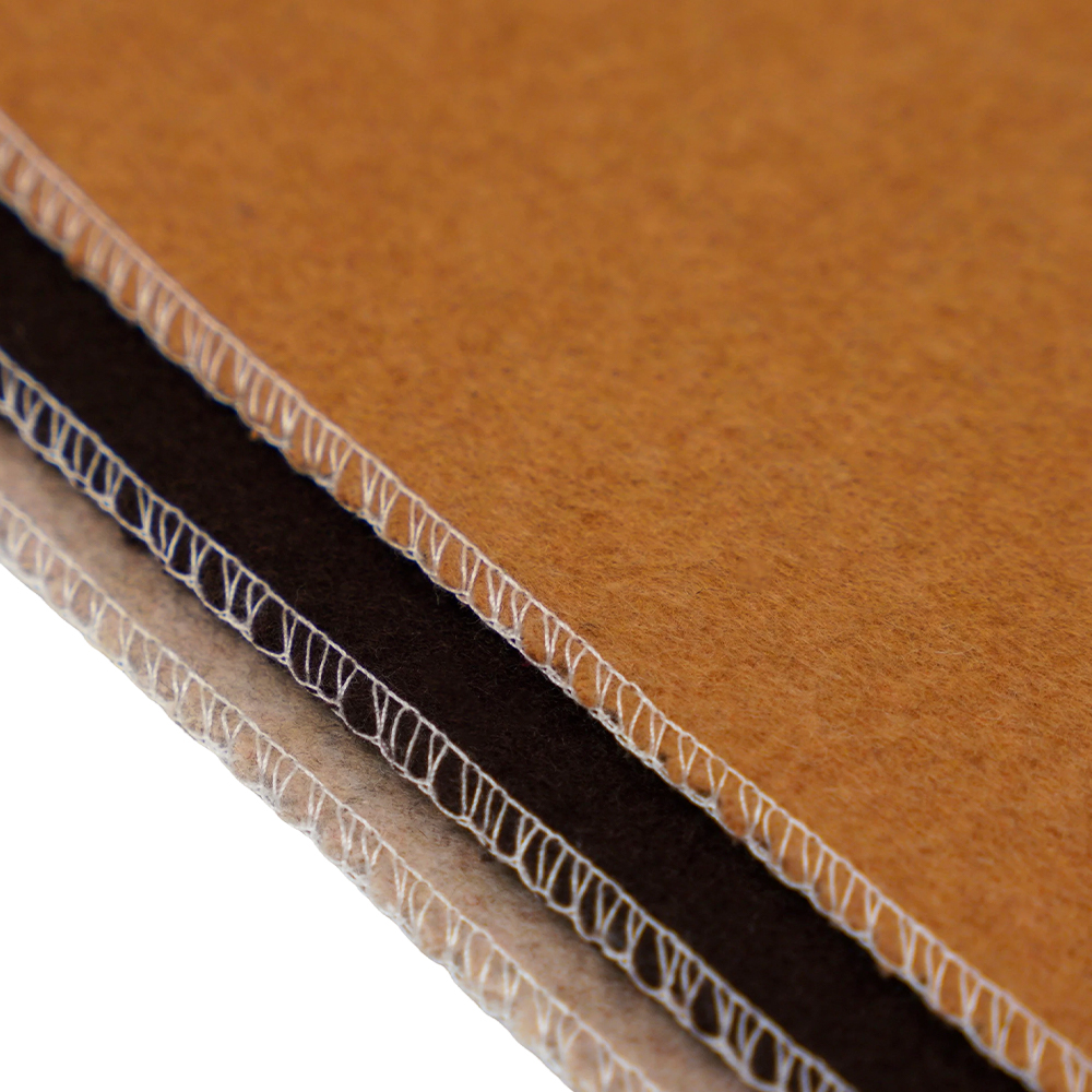 20% Bulu, 70% Poliester, 10% Gentian Lain, 870G/M, Unta , Fabrik Bulu Dua Muka, ML-110037-9