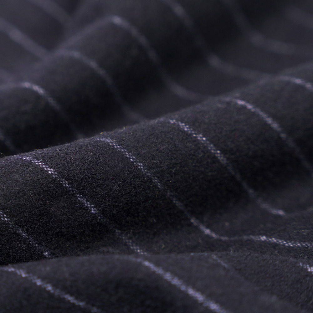 53% Bulu, 47% Poliester, 350G/M, Zhiqing + Putih, Fabrik Flanel Berjalur Menegak, ML-317245X-2